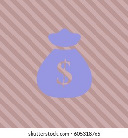 Vector Illustration Of Money Bag symbol in Violet color
