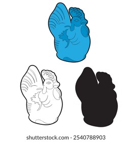 ilustração vetorial de uma caixa money na forma de um galo