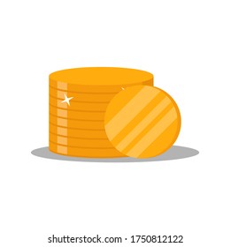 vector illustration money coin flat design icon