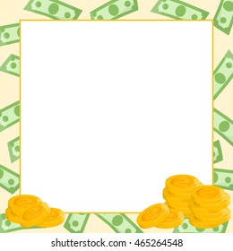 Vector illustration of money frame.