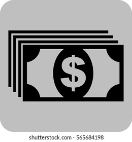 Vector Illustration with Money Icon
