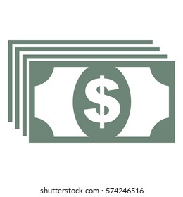 Vector Illustration of Money Icon in gray
