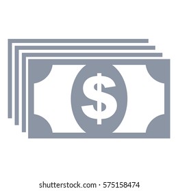 Vector Illustration of Money Icon in gray