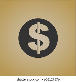 Vector illustration of Money icon in gray