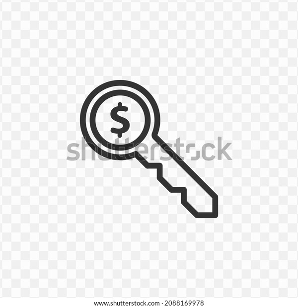 Vector illustration of money lock icon\
in dark color and transparent\
background(png).