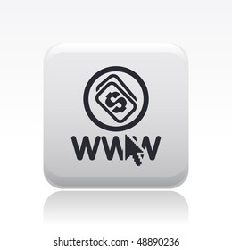 Vector illustration of a "money", "pay" or "buy" icon in modern style depicting web connection concept