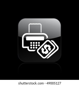Vector illustration of a "money", "pay" or "buy" icon in modern style depicting a cash