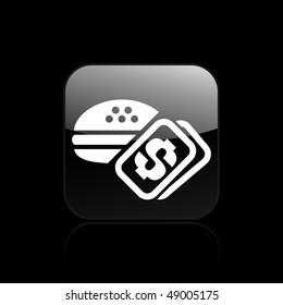 Vector illustration of a "money", "pay" or "buy" icon in modern style depicting a sandwich