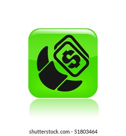 Vector illustration of a "money", "pay" or "buy" icon in modern style depicting a breakfast concept