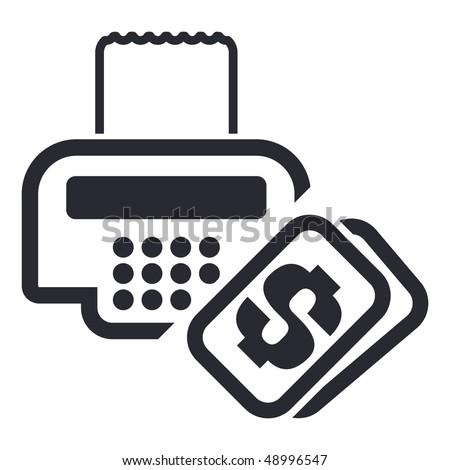 Vector illustration of a "money", "pay" or "buy" icon in modern style depicting a cash