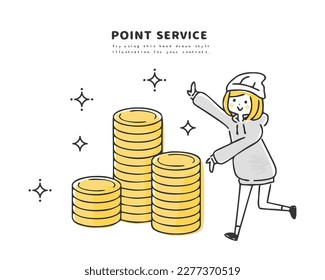 Vector illustration of money saving.