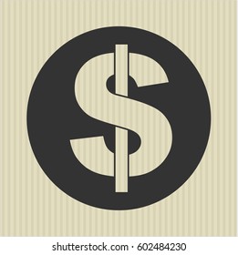 Ilustración vectorial del símbolo de dinero
