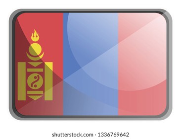 Vektorgrafik der Mongolei auf weißem Hintergrund.