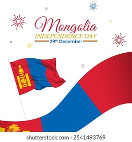 Vector illustration of Mongolia Independence Day social media template