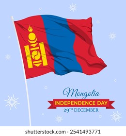 Vector illustration of Mongolia Independence Day social media template