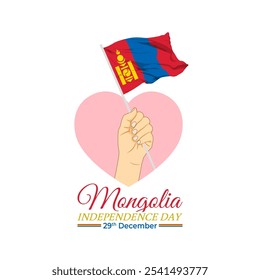 Vector illustration of Mongolia Independence Day social media template