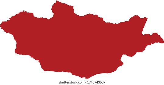 vector illustration of Mongolia map