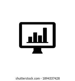 Vector illustration of monitor with cursor