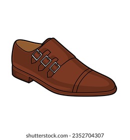Vektorgrafik von Mönchsreifachstreuerschuhen mit weißem Hintergrund