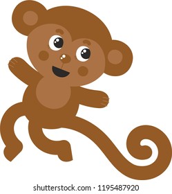 Vector illustration. Monkey