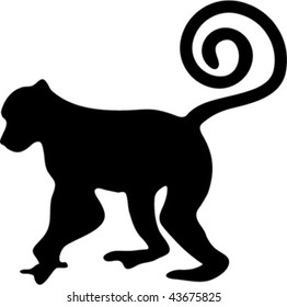 vector illustration of monkey