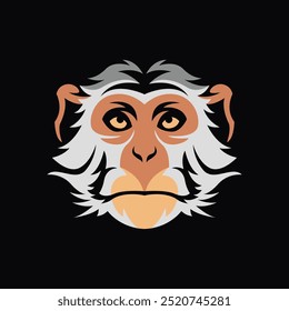 vector illustration of monkey head