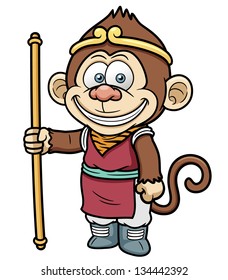 Vector illustration of monkey king