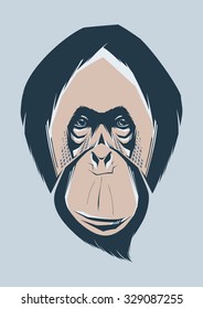 Vector illustration of a monkey, a symbol of New Year 2016. 