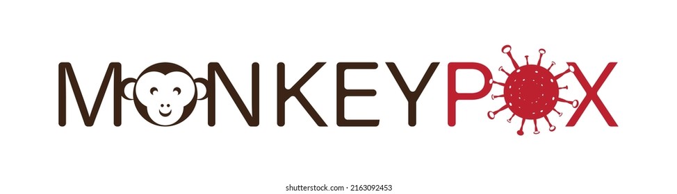  Vector illustration of Monkeypox MPX 2022 virus. Monkey pox microbiological vector. Monkeypox is a rare infectious disease found in animals and humans. Virus from the poxvirus family.