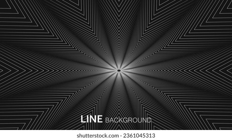 Vector illustration of a monochrome abstract background with a smooth and shiny grid shape. The design is harmonious and dynamic.