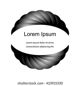 Vector Illustration. Monochrome Template for Visiting Cards, Labels, Fliers, Banners, Badges, Posters, Stickers and Advertising Actions.  Wavy Pattern. Abstract Background