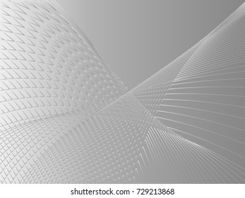 Vector illustration in monochrome tones of abstract intersecting lines. Drawing can be used for background design, posters, paintings, textiles, web design.