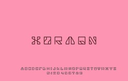 Vector Illustration Of Monogram Alphabet Letter A To Z Logo Design Isolated On Pink Background