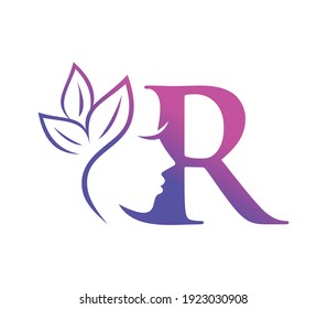 A vector Illustration of Monogram Beauty Logo Initial Letter R