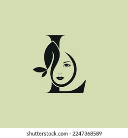 Vector Illustration of Monogram Beauty logo letter L