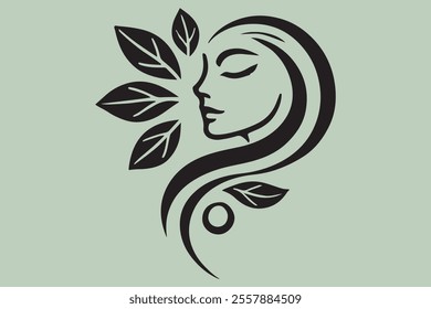 Vector Illustration of Monogram Beauty logo.