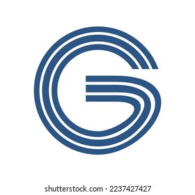 A vector illustration of Monogram Logo Initial Letter G Vector Icon in isolated white background