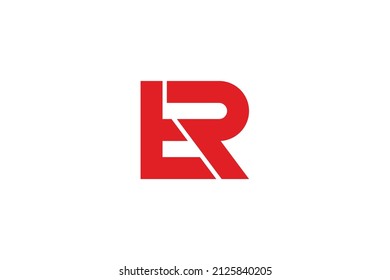 ilustración vectorial letra de logotipo monograma E y R, logotipo para marca personal moderna, logotipo inicial