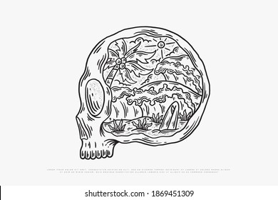 Vector illustration of monoline waves on the beach, this design can be used for printing on clothes, bags, paper and for other needs