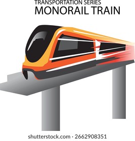 ilustração vetorial do comboio monotrilho