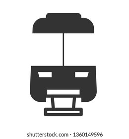 Vector illustration of Monorail Train icon for web, mobile and infographic. Modern flat design. Silhouette icon on white background. - Vector