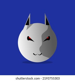 vector illustration of a monster with a ball shape great for logos, icons, mascots, etc.