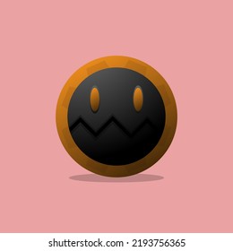 ilustración vectorial de un monstruo con forma de bola genial para logotipos, íconos, mascotas, etc.