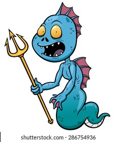 Vector illustration of Monster cartoon