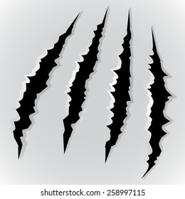 Vector illustration of monster claw scratch