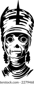 vector illustration of monster face