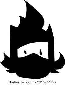 vector illustration of monster face cartoon