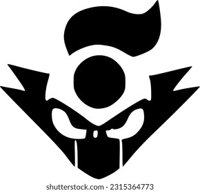 vector illustration of monster face cartoon