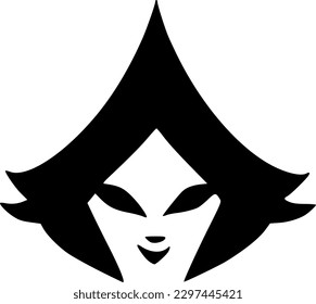 vector illustration of monster face icon