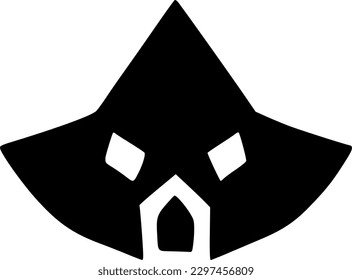 vector illustration of monster face icon